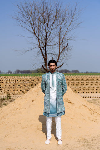 Sky Ombre Sherwani