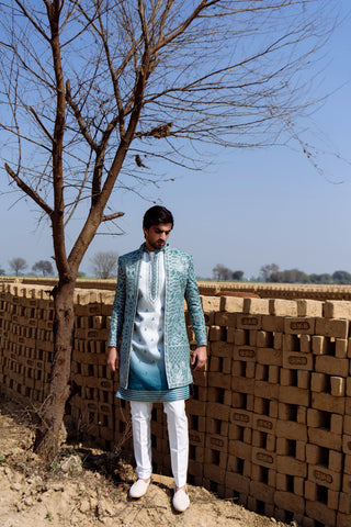 Sky Ombre Sherwani