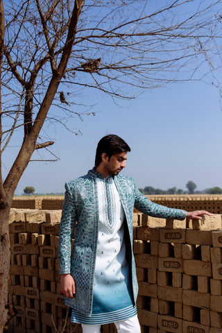 Sky Ombre Sherwani