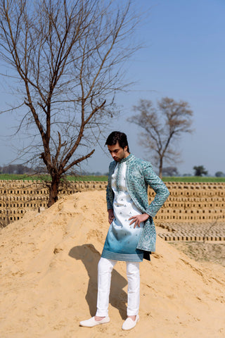 Sky Ombre Sherwani